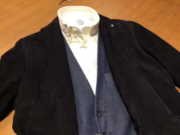 定価12.8万 洒脱 LARDINI ラルディーニ スエード ジャケット 48