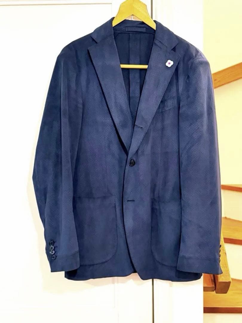定価12.8万 洒脱 LARDINI ラルディーニ スエード ジャケット 48