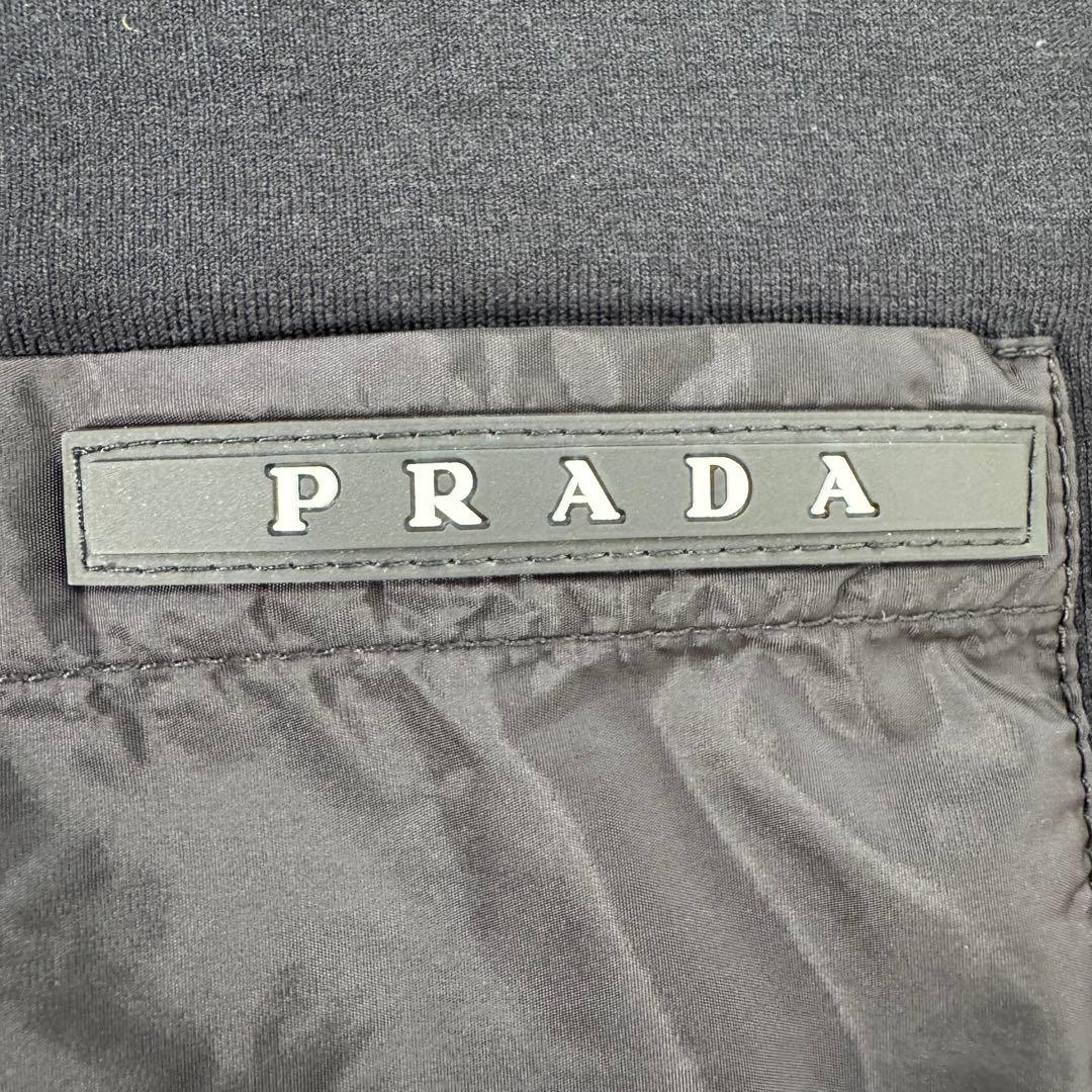 PRADA プラダ 胸ポケ ロゴ ポロシャツ XXL ブラック