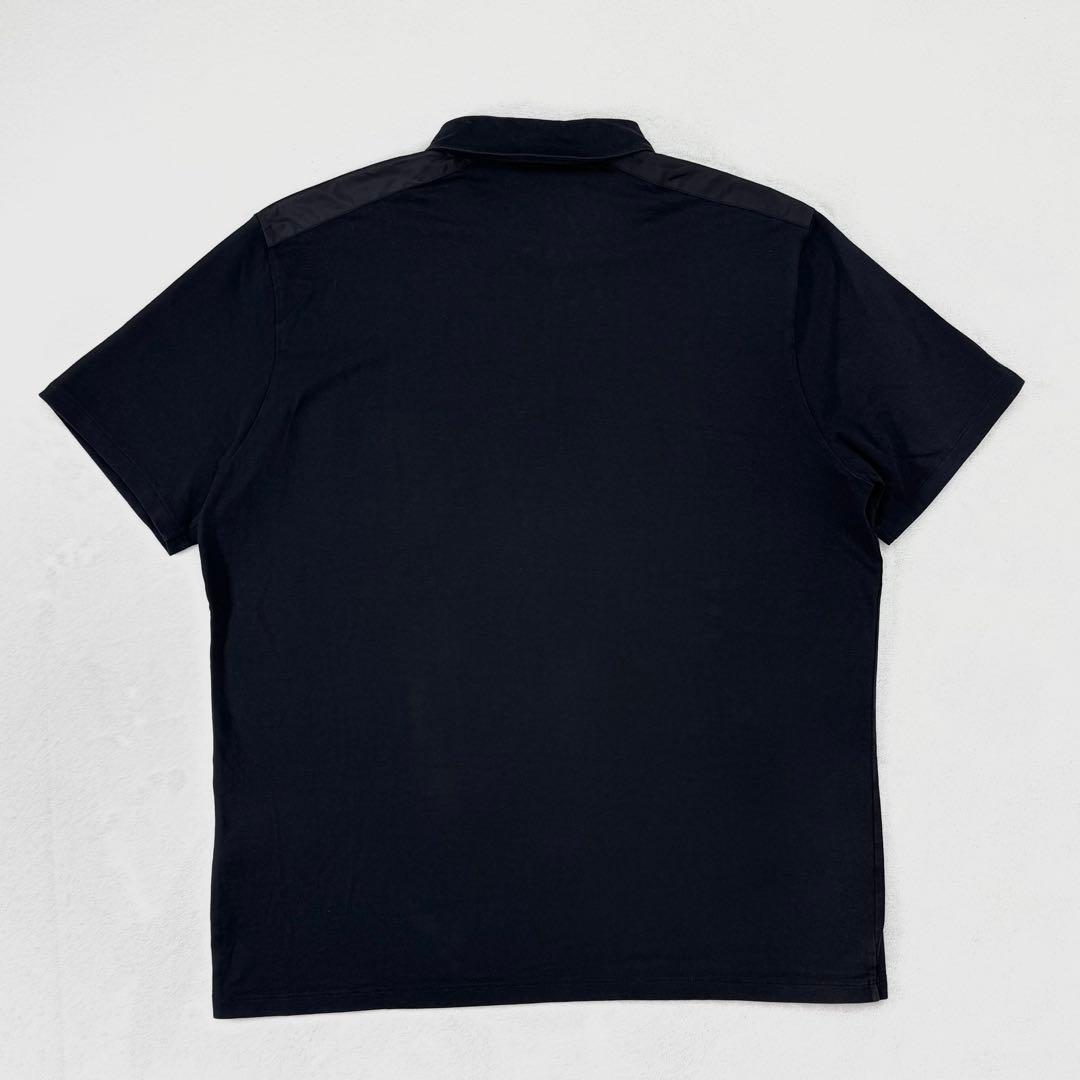 PRADA プラダ 胸ポケ ロゴ ポロシャツ XXL ブラック