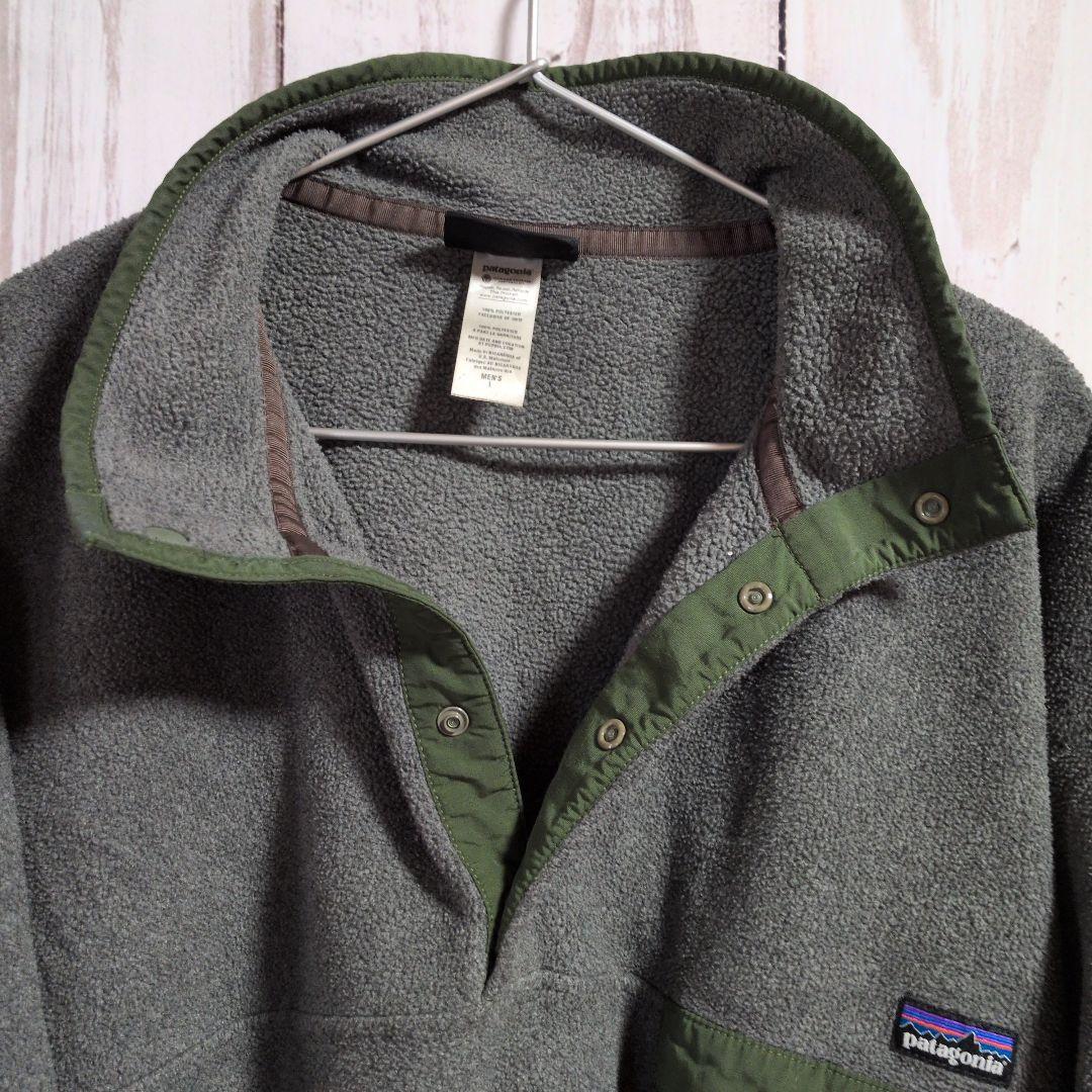 patagonia パタゴニア　ハーフボタンフリース　シンチラ　ワンポイントロゴ