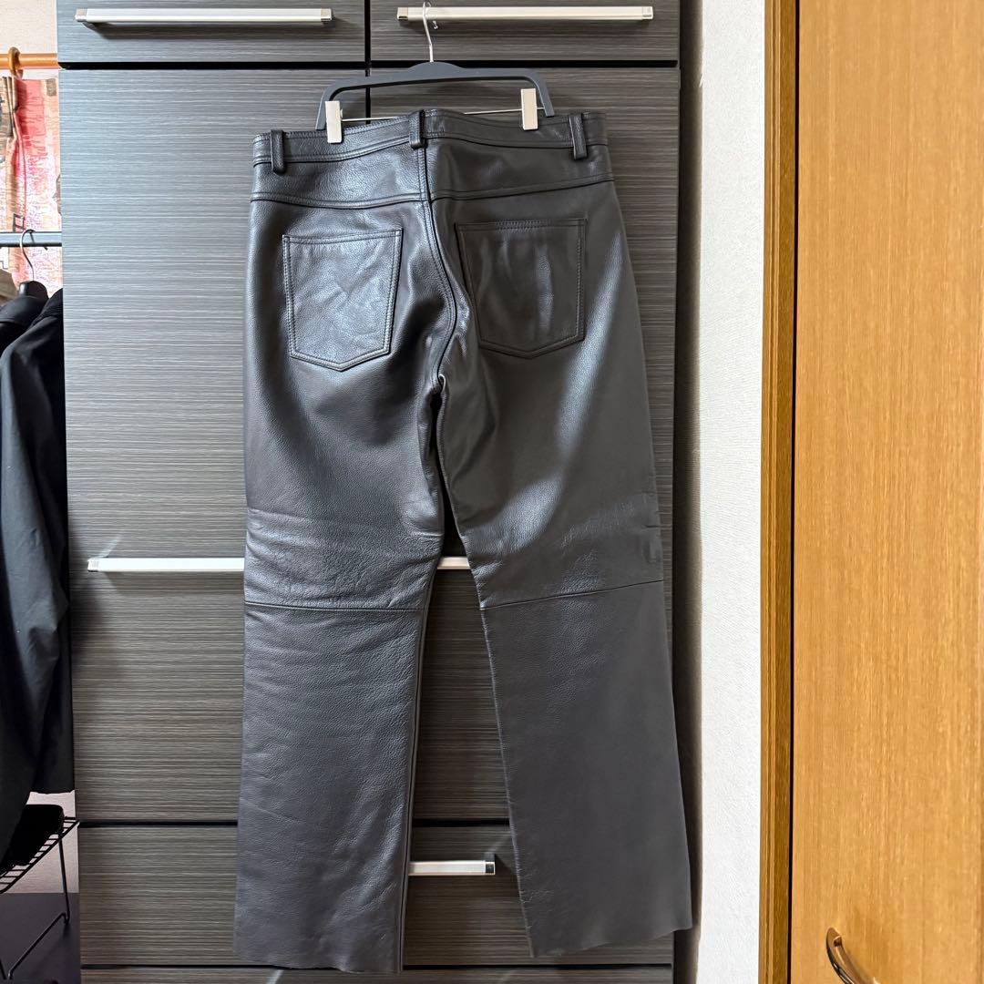 【極美品】AVIREX レザーパンツ ブラック 牛革