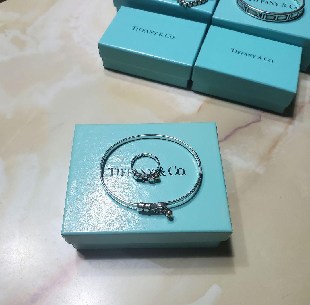 ティファニー 925 750 k18 リング バングル セット フック&アイ