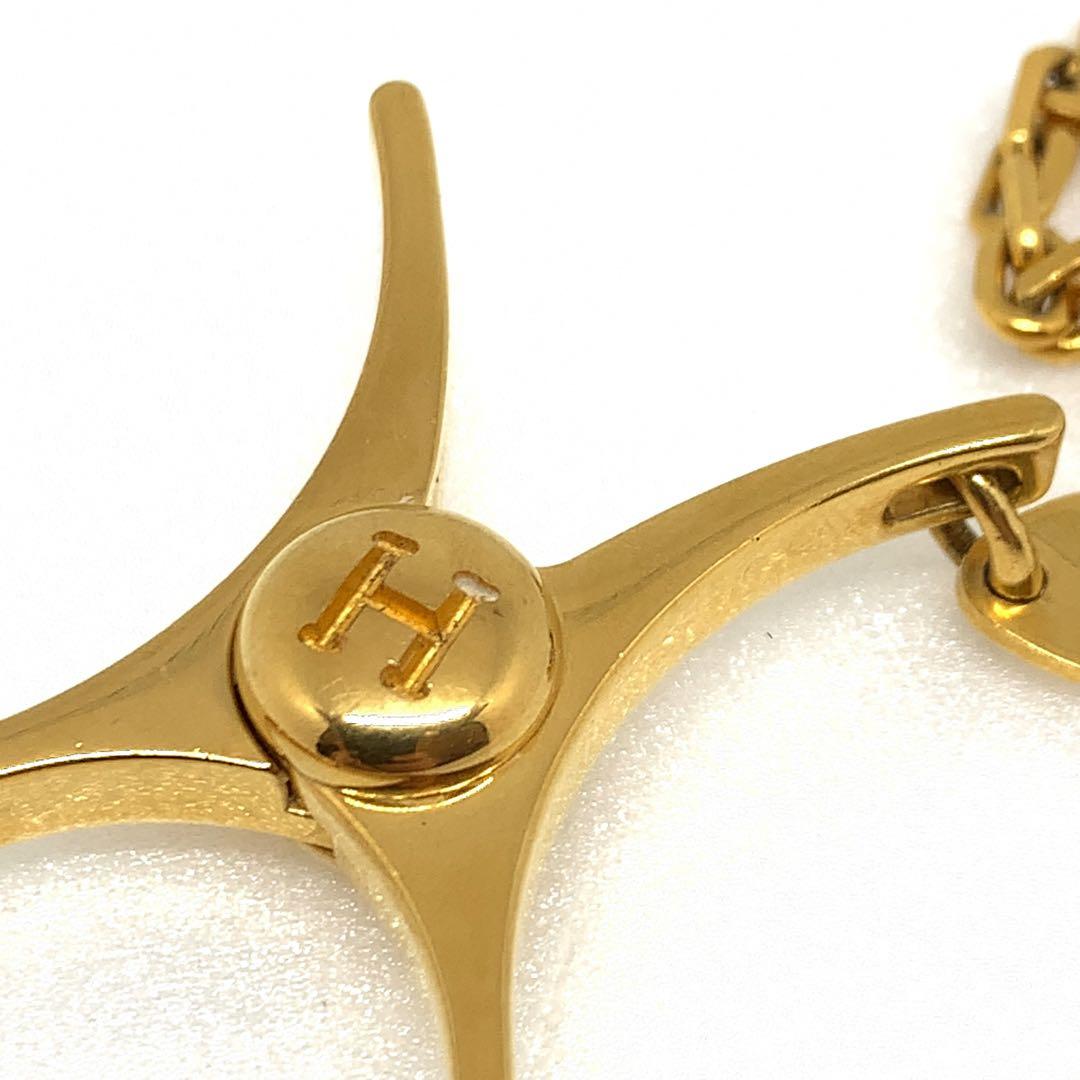 エルメス フィルー 手袋 グローブホルダー ゴールド 019561