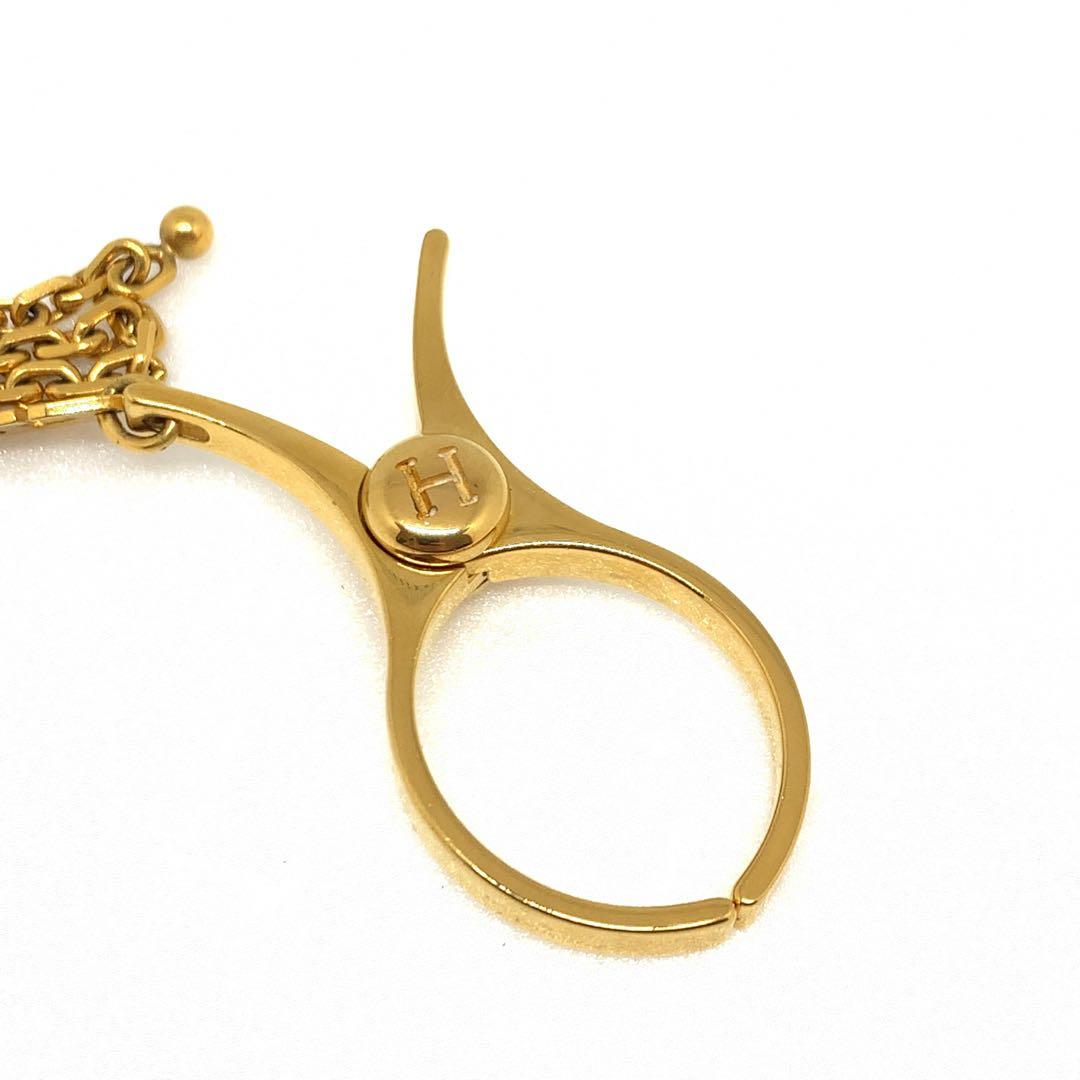 エルメス フィルー 手袋 グローブホルダー ゴールド 019561