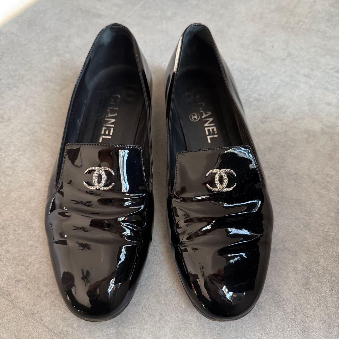 CHANEL シャネル　ローファー　ココマーク　オペラシューズ　黒　36