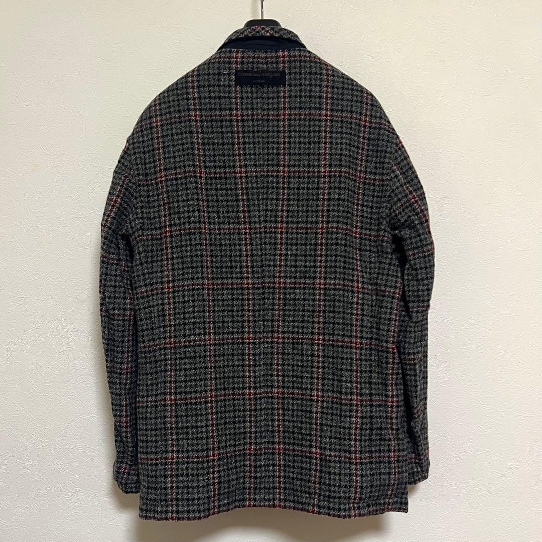 【美品】コムデギャルソンオム　綿×チェックダブルフェイスジャケット　リバーシブル