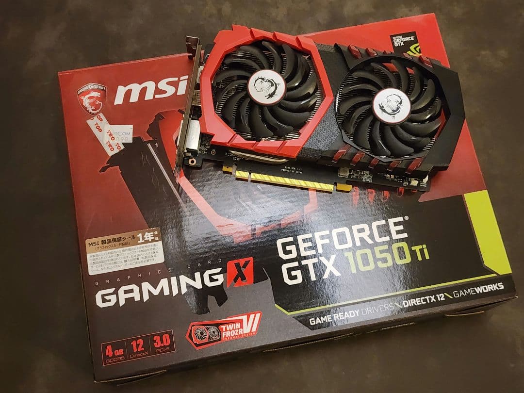 グラフィックボード・グラボ・ビデオカード MSI GeForce GTX 1050 Ti Gaming X 4GB