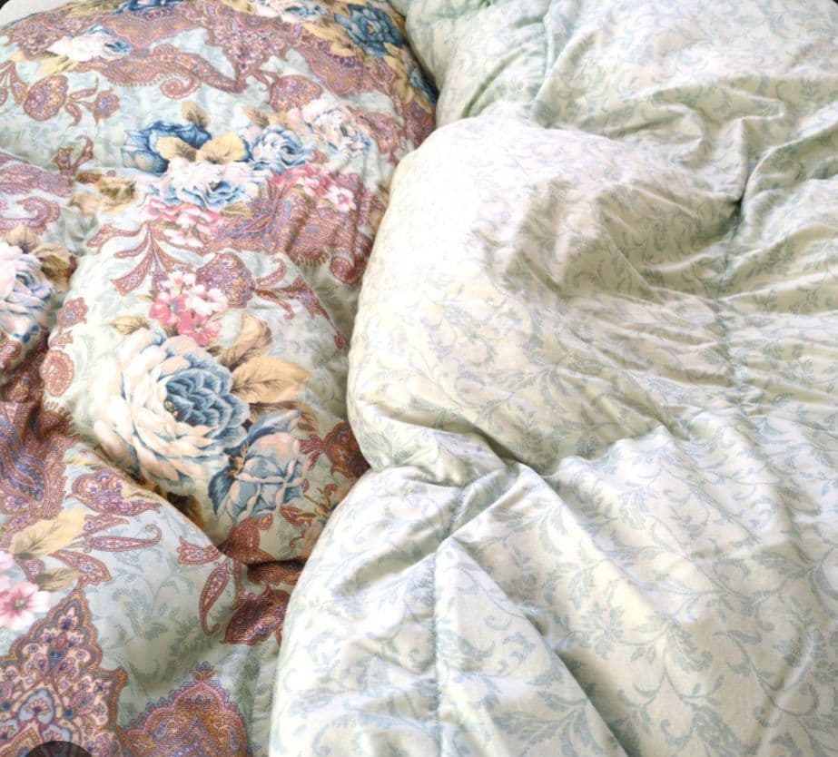 期間限定　格安出品　西川羽毛布団　ブルー