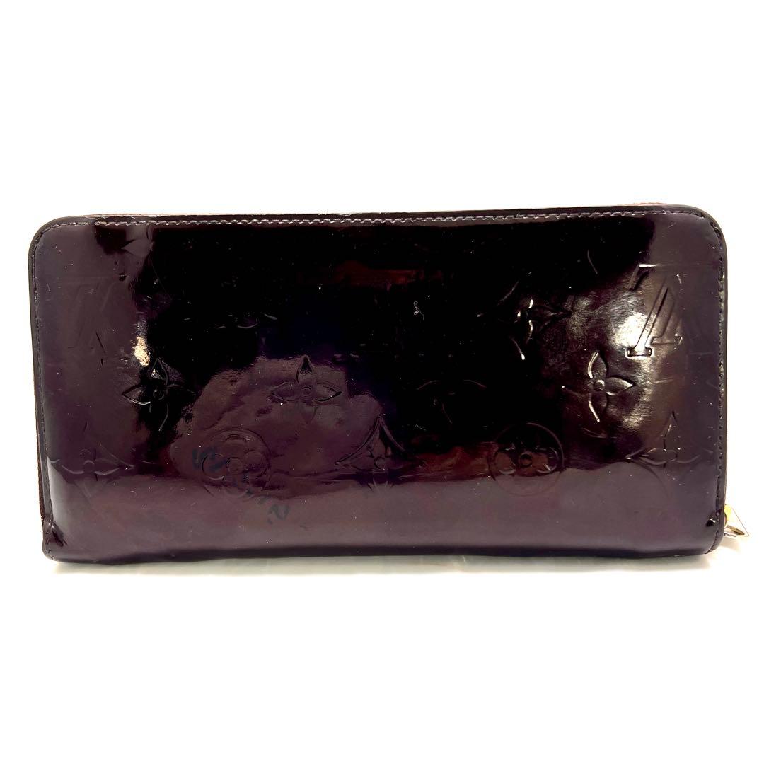 ルイヴィトン ヴェルニ アマラント ジッピーウォレット モノグラムM93522