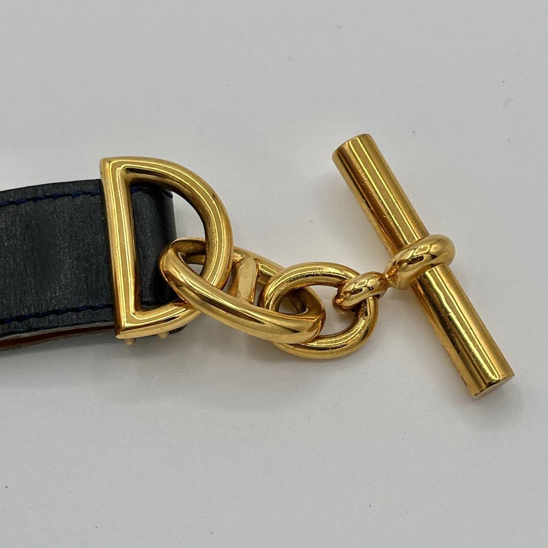 HERMES エルメス　ベルト　レザー　シェーヌダンクル　◯V刻印　65