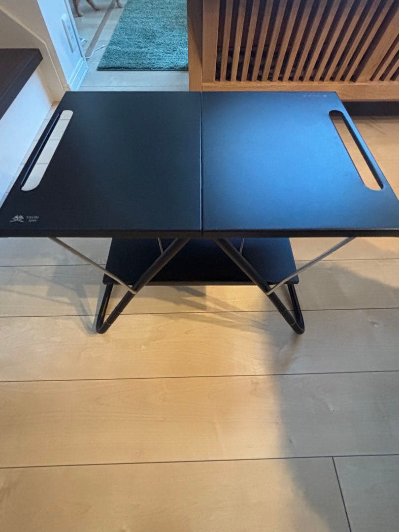 TAKIBI myテーブル　ブラック　ステンレストレー1ユニットブラック