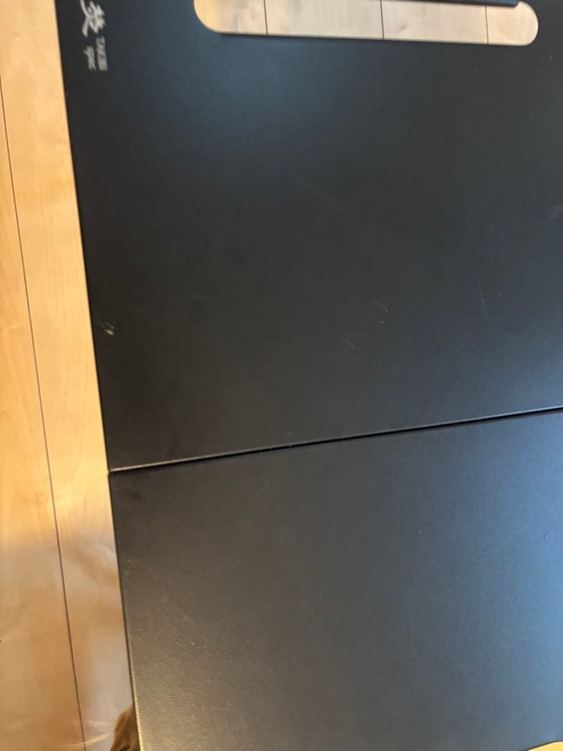 TAKIBI myテーブル　ブラック　ステンレストレー1ユニットブラック