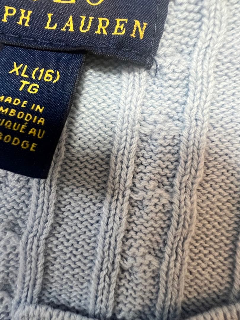 ポロラルフローレン POLO RALPH LAUREN カーディガン　水色