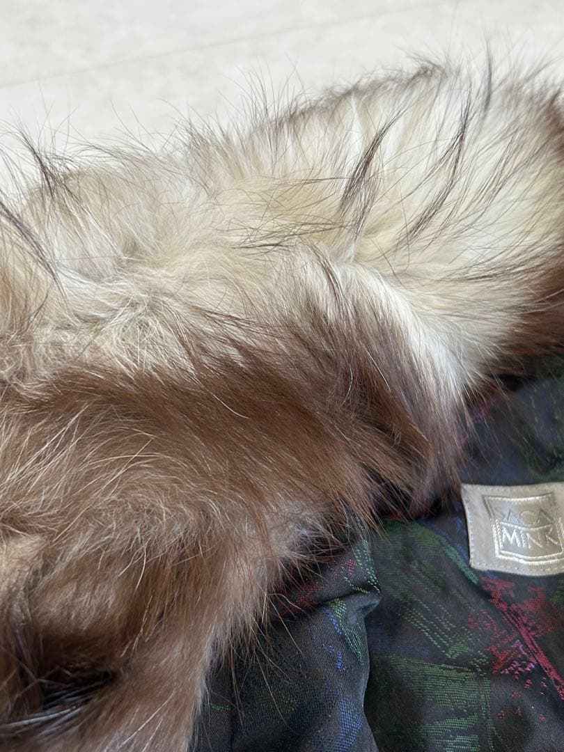 SAGAミンク　毛皮ショート丈コート　リアルファーミンク　フリーサイズ（M〜L）