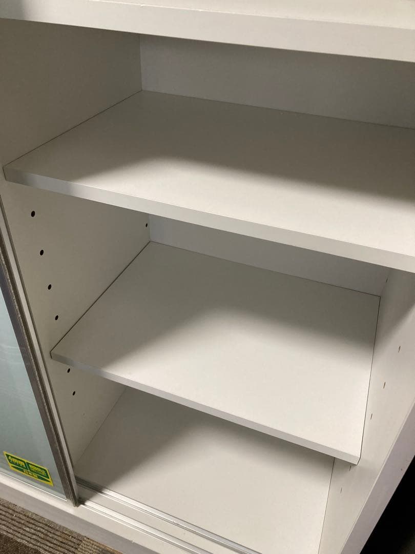 食器棚 日本製　引き戸　ミストガラス