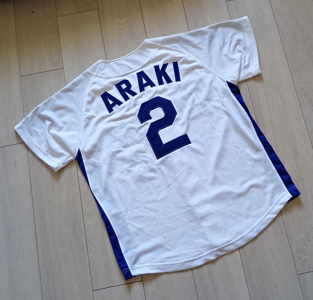 【当時物】中日　ドラゴンズ　荒木　ホーム　ユニフォーム　ミズノ M