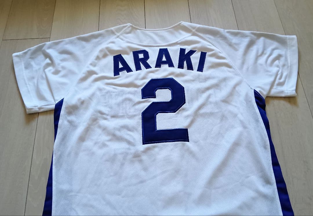 【当時物】中日　ドラゴンズ　荒木　ホーム　ユニフォーム　ミズノ M