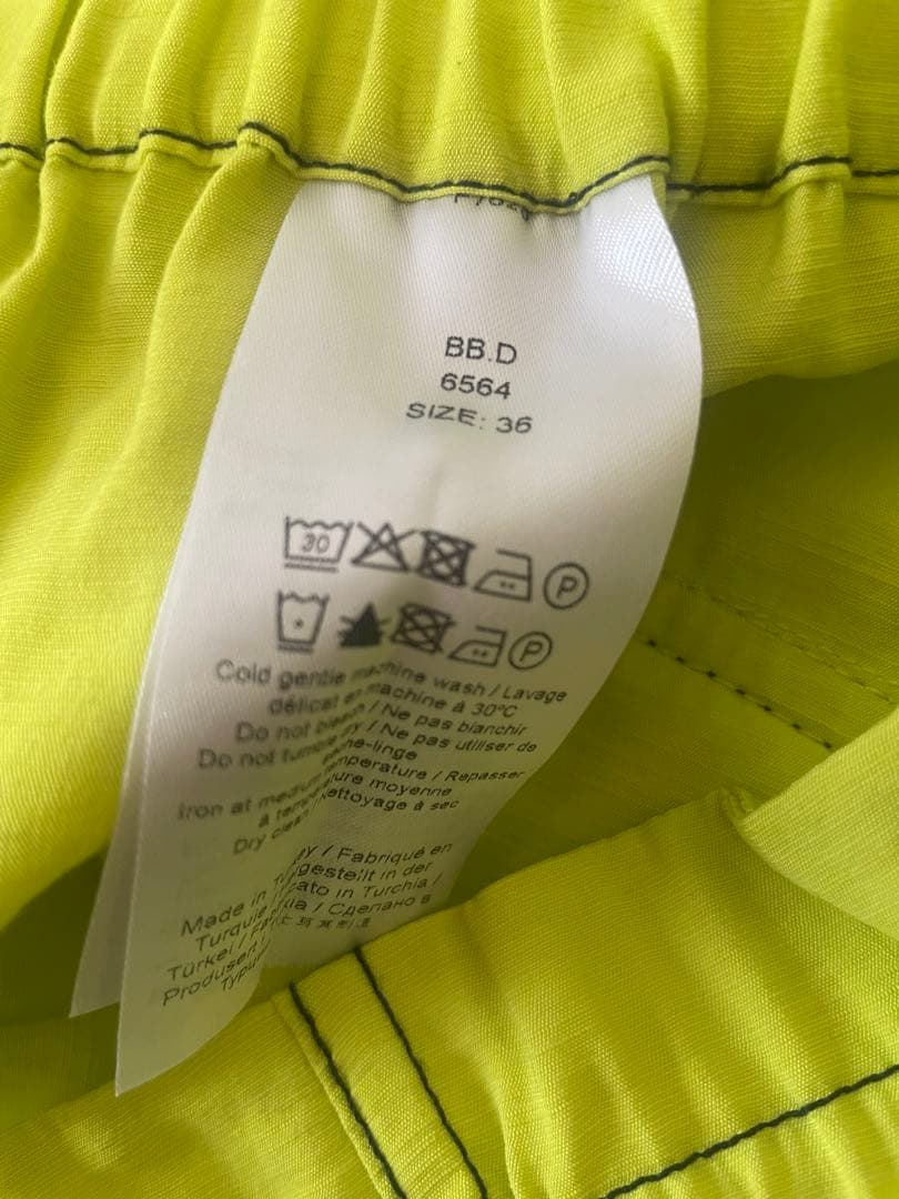 GANNI / ガニー　イエロー　パンツ　ハイウエスト　ポケット