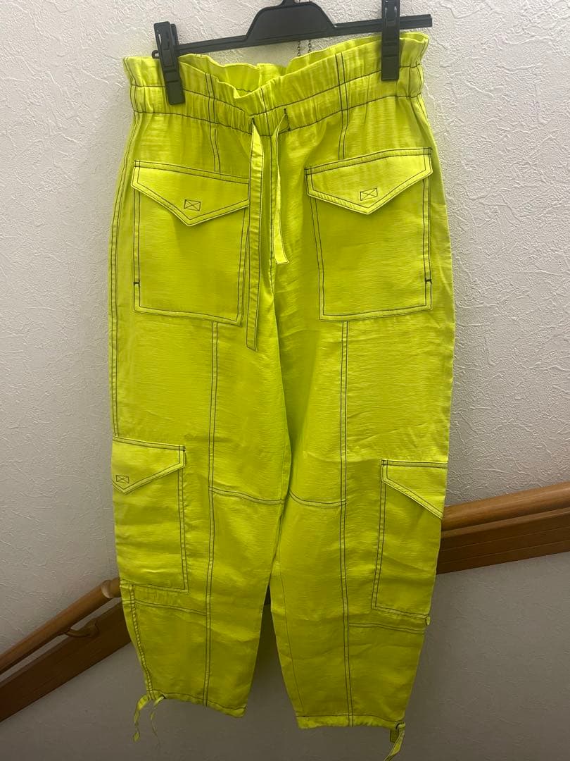 GANNI / ガニー　イエロー　パンツ　ハイウエスト　ポケット