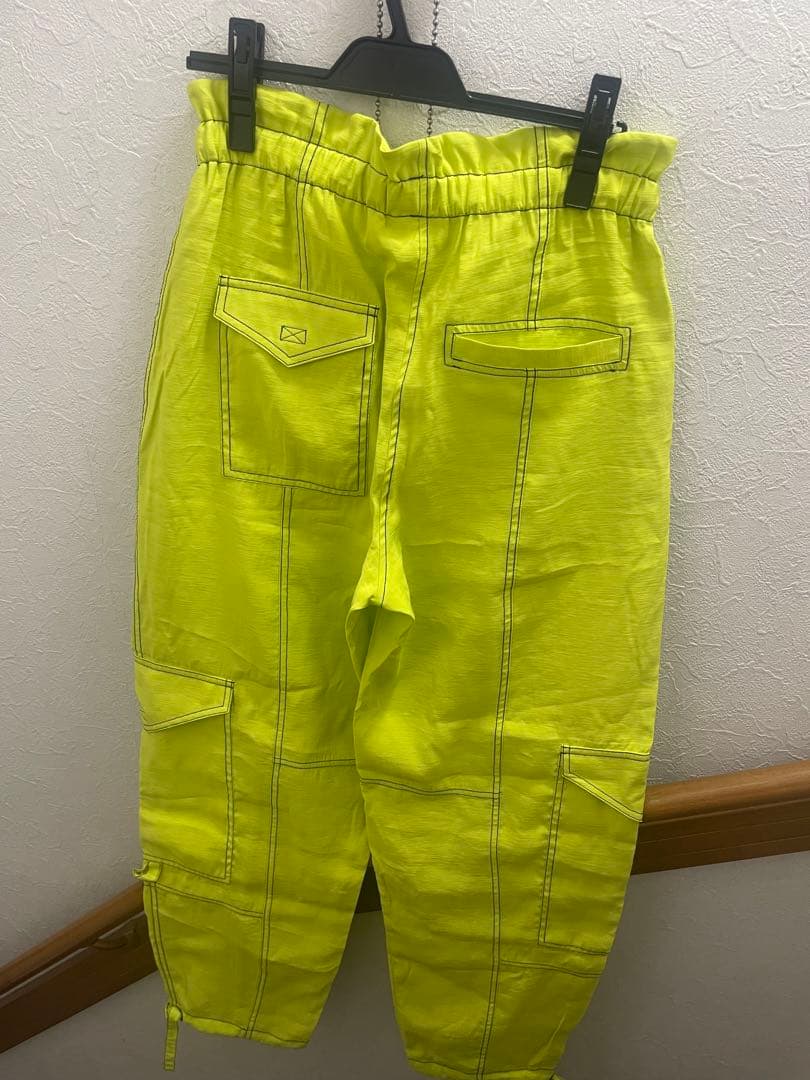 GANNI / ガニー　イエロー　パンツ　ハイウエスト　ポケット