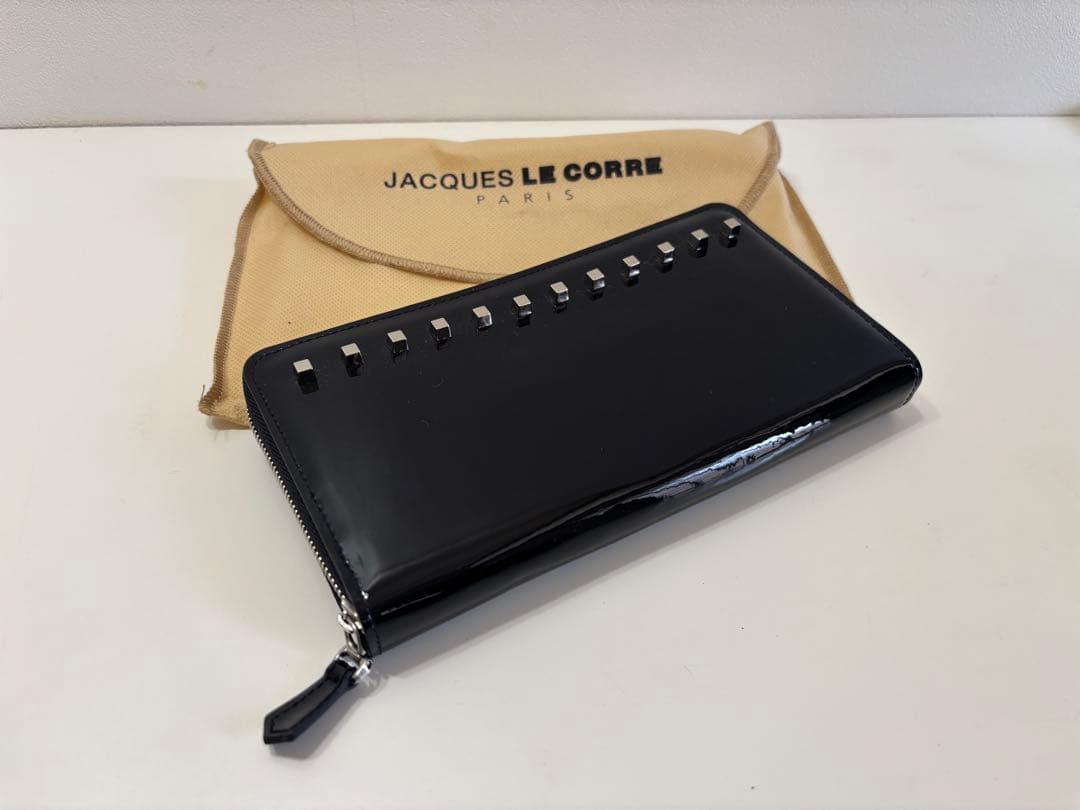 レア　新品未使用　JACQUES LE CORRE ブラック　長財布　エナメル