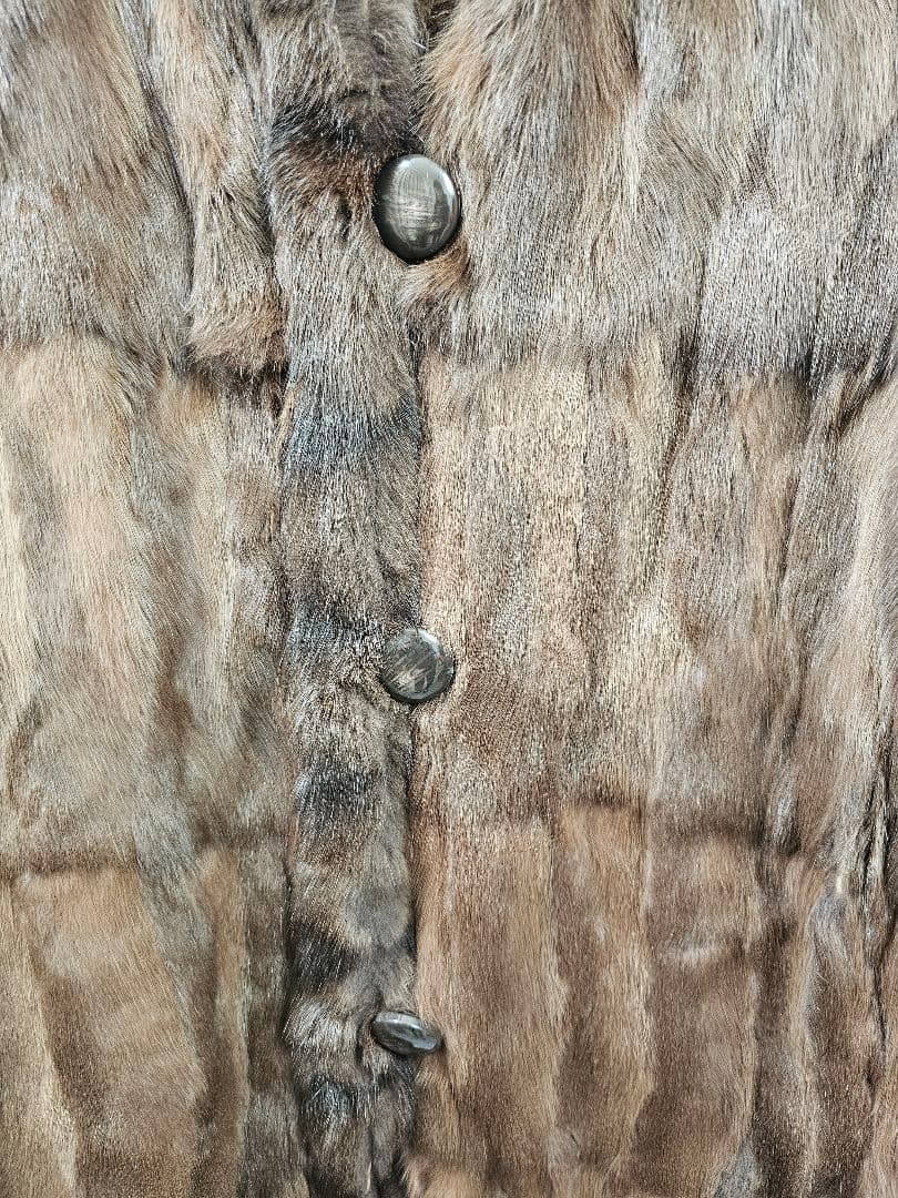 ロシアリス リバーシブル ファーコート ボタン付き 毛皮 ロングコート