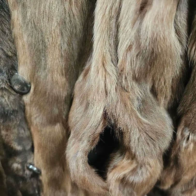 ロシアリス リバーシブル ファーコート ボタン付き 毛皮 ロングコート