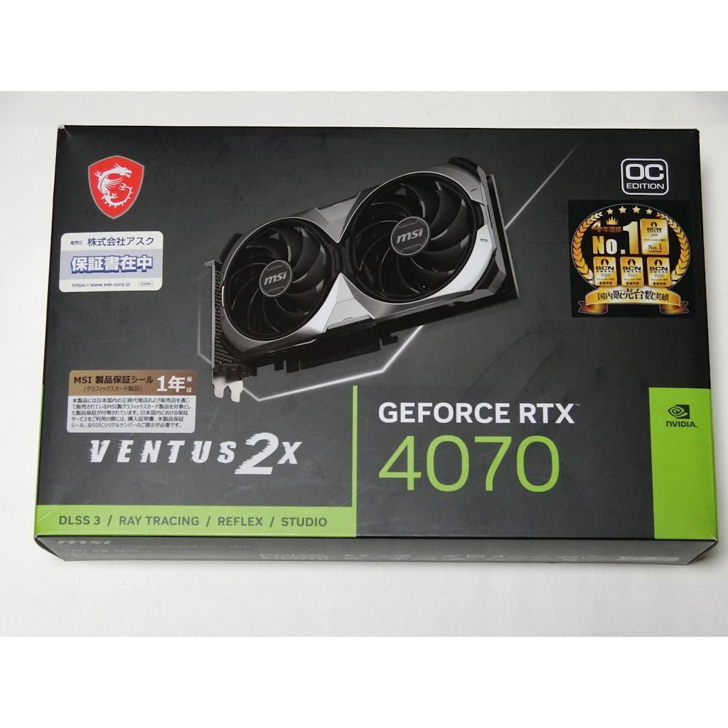 あ*う様 グラフィックボード MSI RTX4070 VENTUS 2X E 1