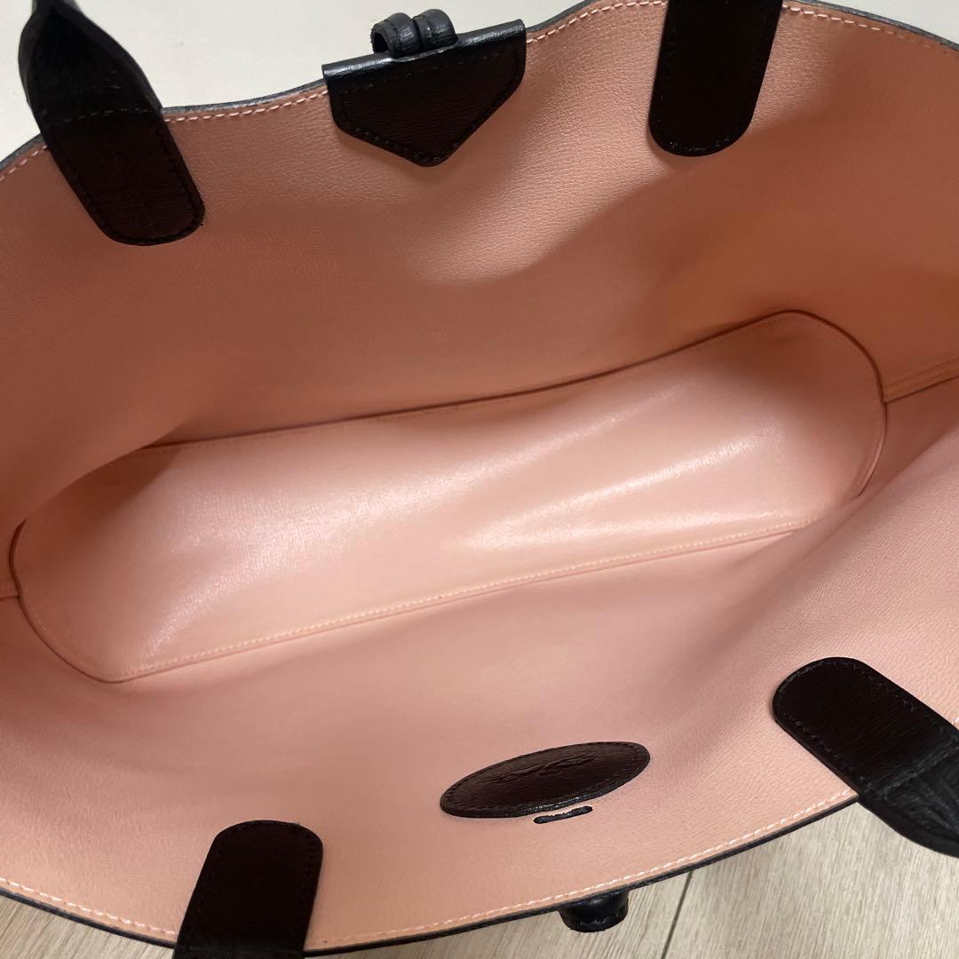 ロンシャン　ブラックレザートートバッグ【3/5までの出品です】