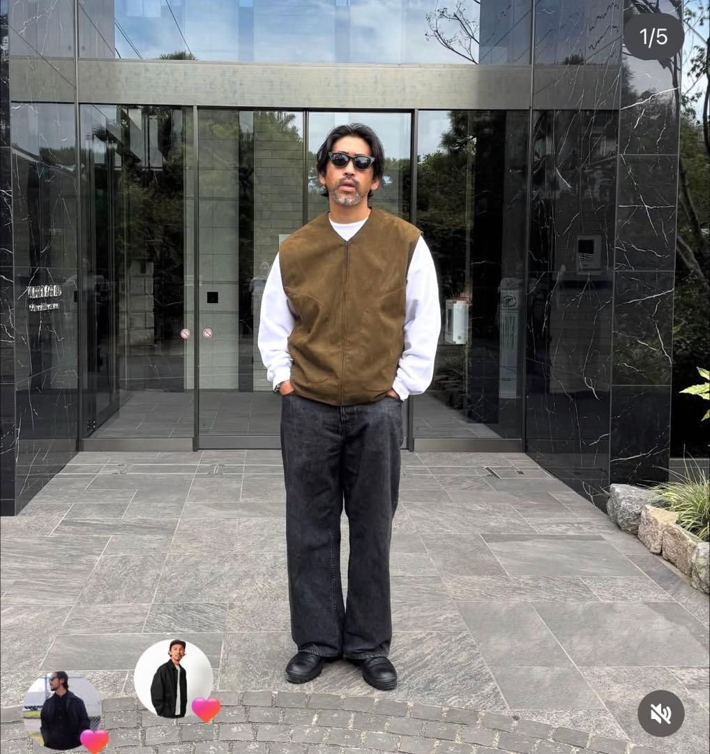 【限定品】KAJA REALISTIC SUEDE VEST OVY