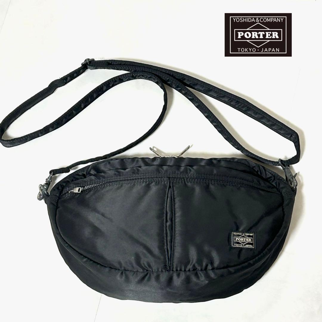 PORTER ポーター タンカー オーバル型 ハーフムーン ショルダーバッグ