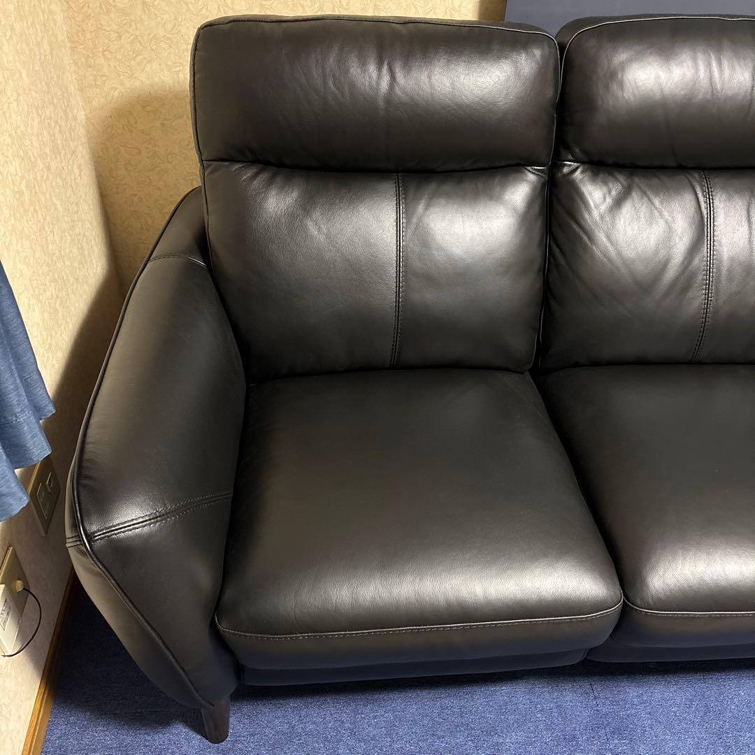 ニトリ　2人掛けソファ　アネーロ NB BK