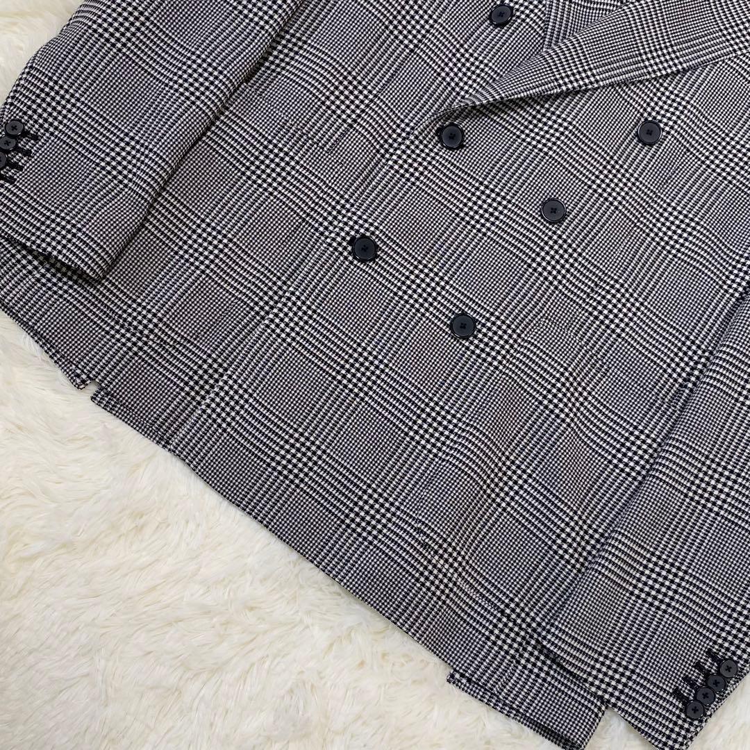 ✨極美品✨ TAGLIATORE ウール チェック ダブル カジュアル 50