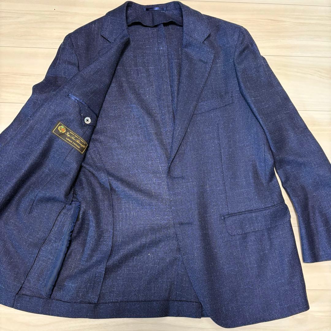 2/27まで TOMORROWLANDジャケットスーツ　ネイビー サイズ50/L