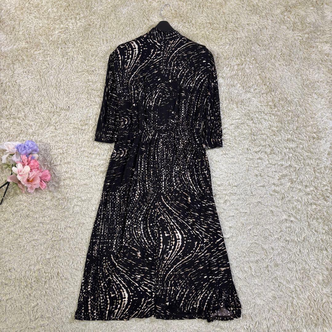 マックスマーラ　イタリア製　レーヨン　カシュクール　膝丈ワンピース　40