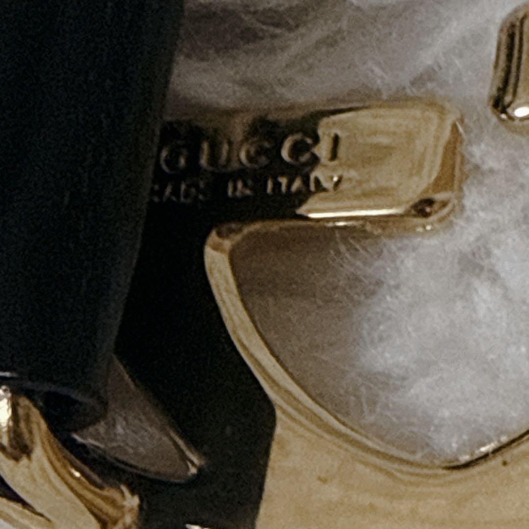 ✨未使用級✨ GUCCI インターロッキング GGロゴ レザー ブラック