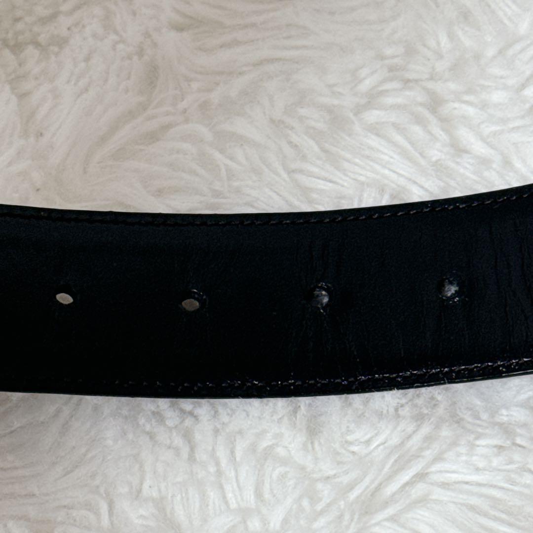 ✨未使用級✨ GUCCI インターロッキング GGロゴ レザー ブラック