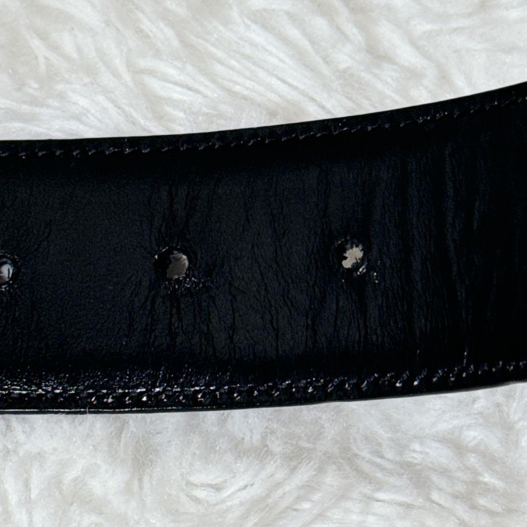 ✨未使用級✨ GUCCI インターロッキング GGロゴ レザー ブラック