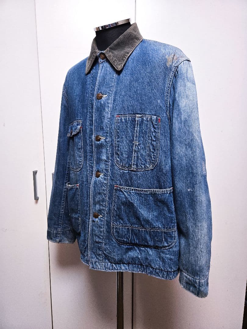 50s ヴィンテージ カバーオール ワーク デニム ジャケット エンジニア
