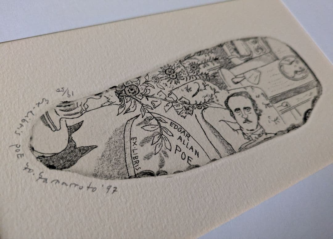 山本容子 シェイクスピアのソネットより銅版画Ex−libris おまけプレート付