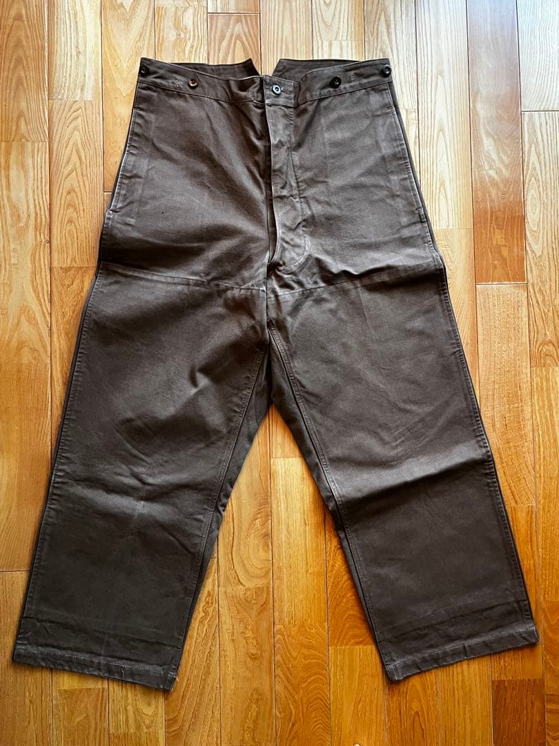 vintage FrenchWork duck pants サスペンダーセット
