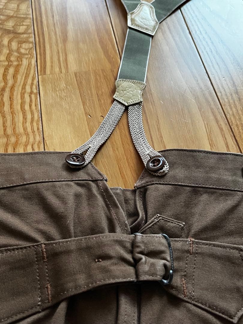 vintage FrenchWork duck pants サスペンダーセット