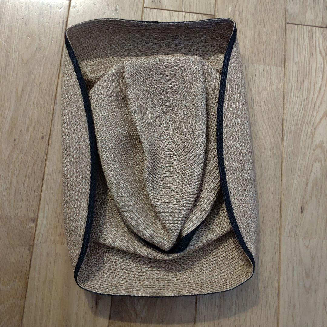 箱なしでおくります。mature ha. リボン付き麦わら帽子