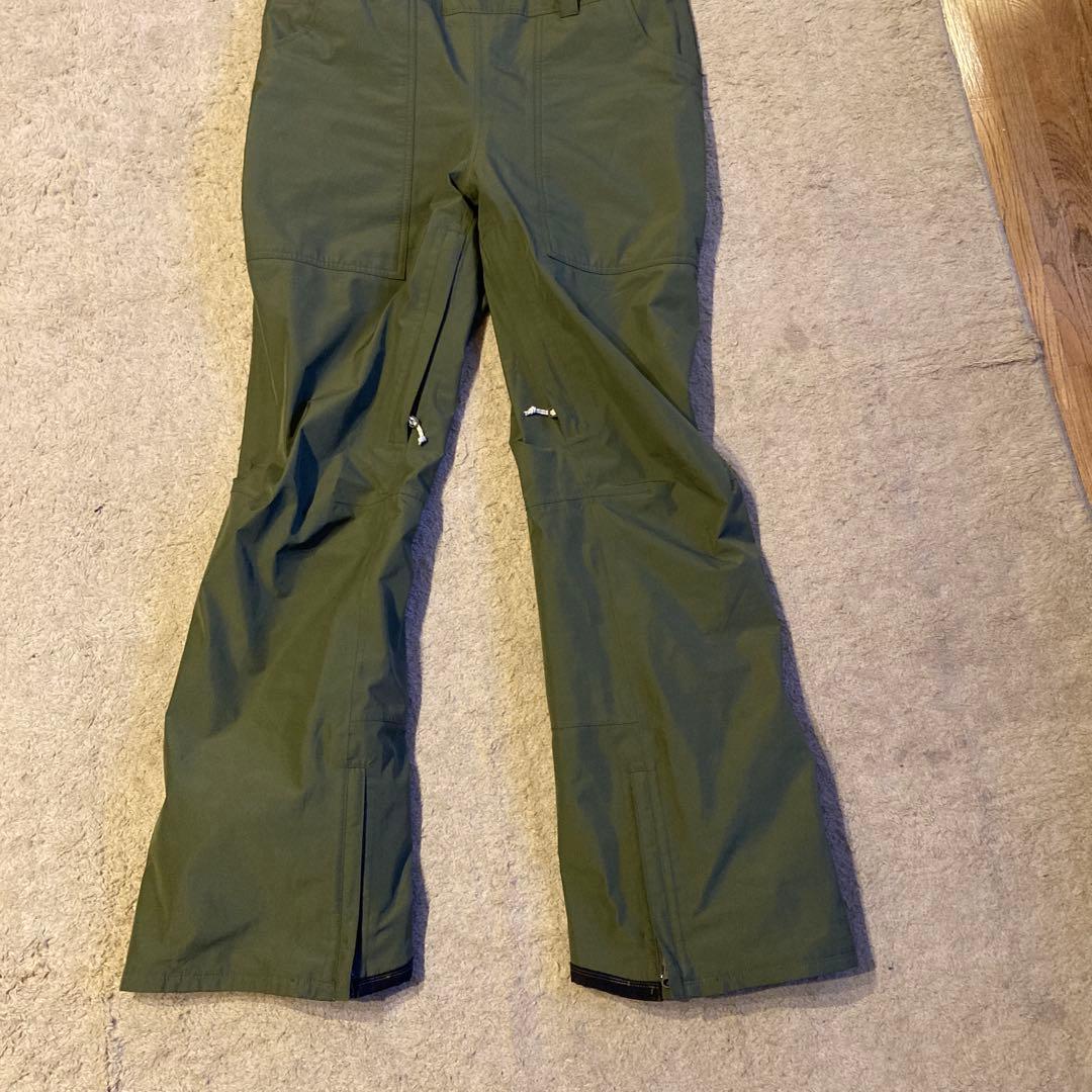 Burton スノーボードウェア カーキ　ビブパンツ ゴアテックス　女性M