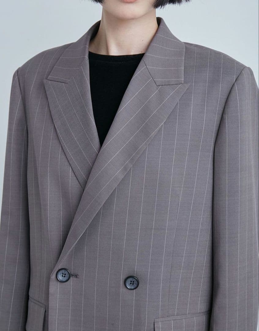 MIESROHE リラクシー ダブルJKT ストライプ