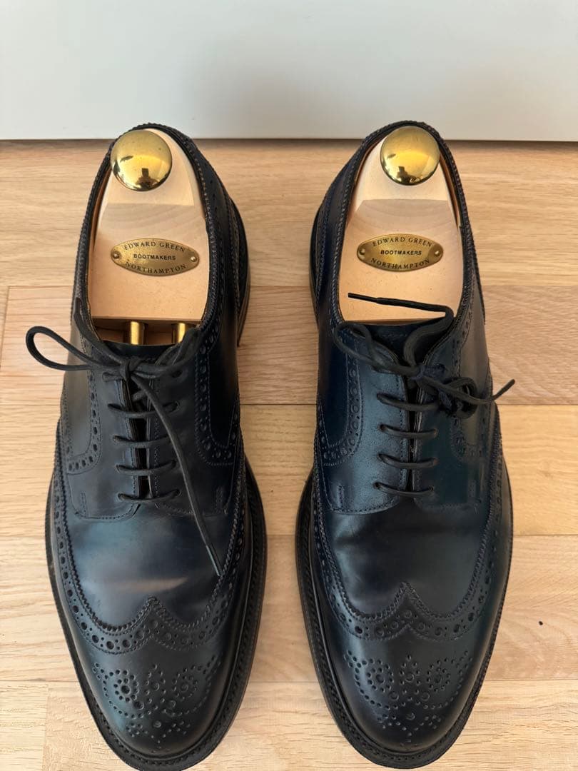 エドワードグリーンコードバンウイングチップシューズ