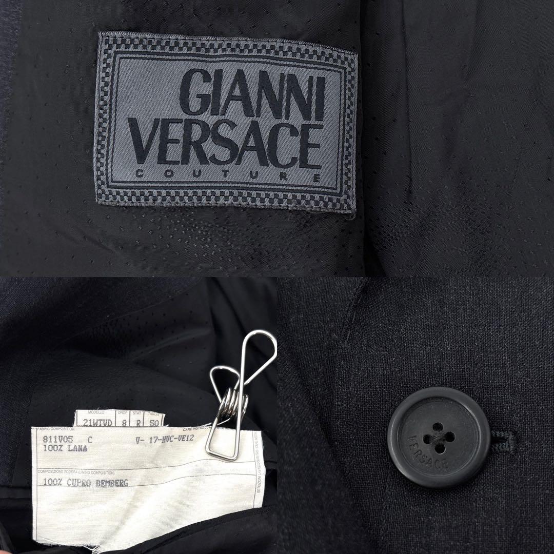 高級】VERSACE ヴェルサーチ メデューサ　スーツ　ダブル　ジャケット