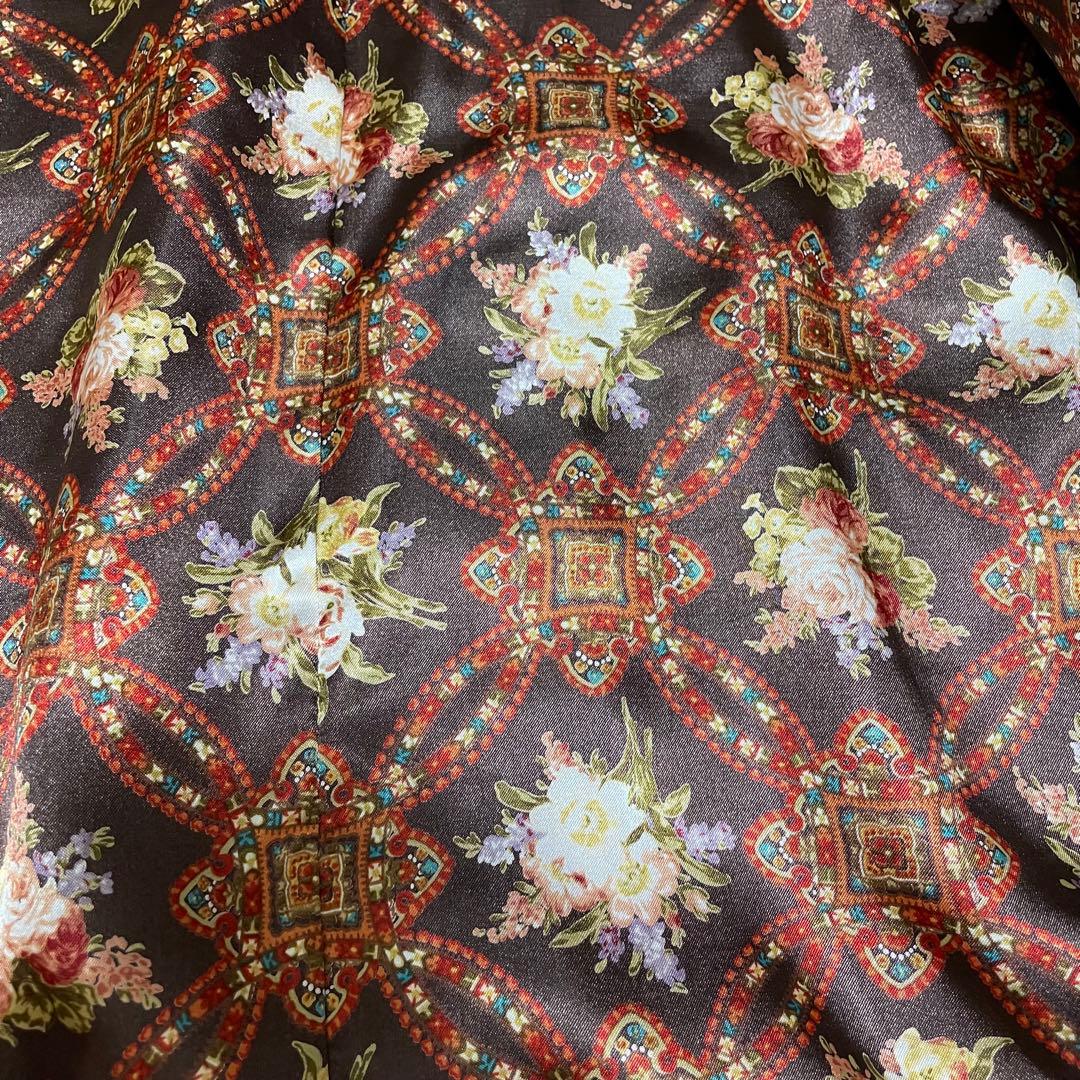 美品 ピンクハウス ファーコート レッキスファー ラビット 裏地総柄 ブラック