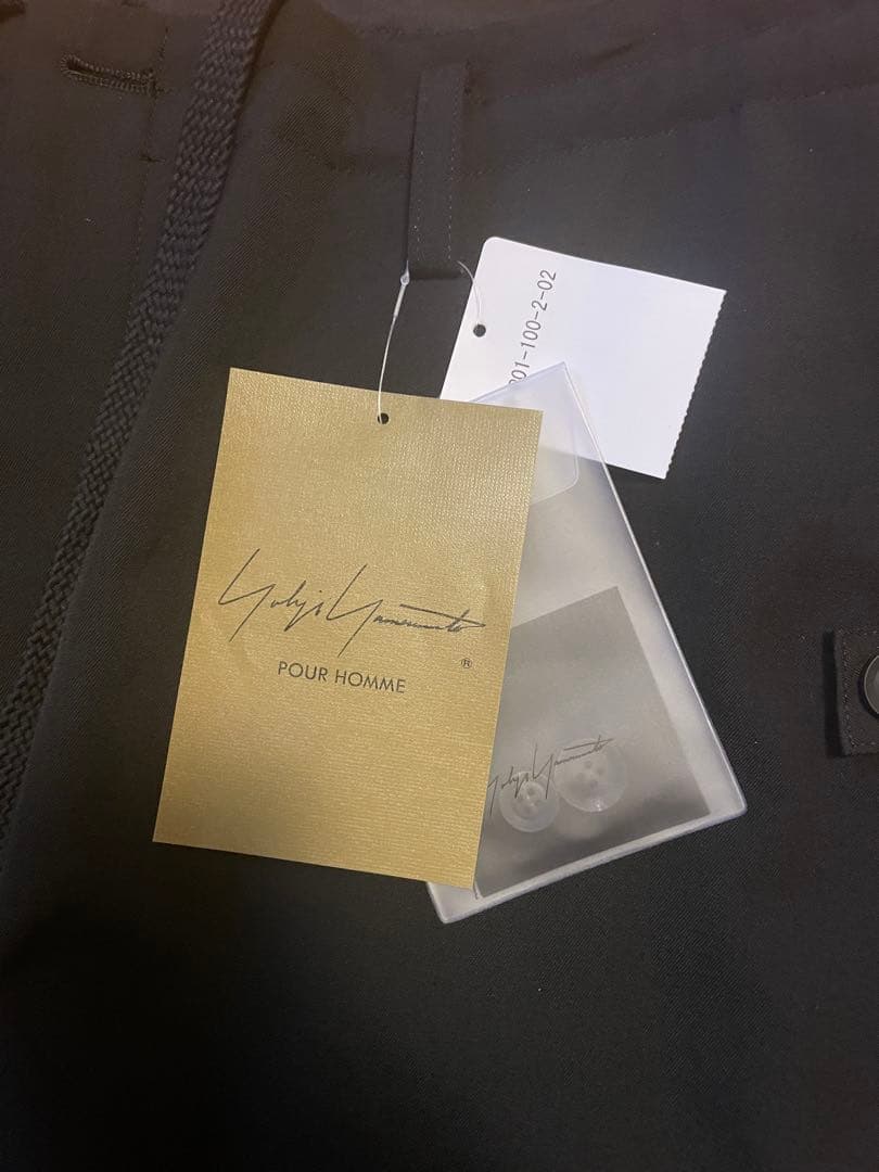 新品　2025-26AWヨウジヤマモトプールオム　ウールギャバ　サルエルパンツ